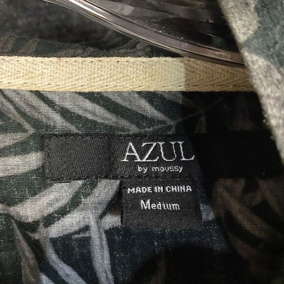 Azul by Moussy Hoodie Men's Medium Full Zip Hawaiian Adults Drawstring M - Picture 3 of 8